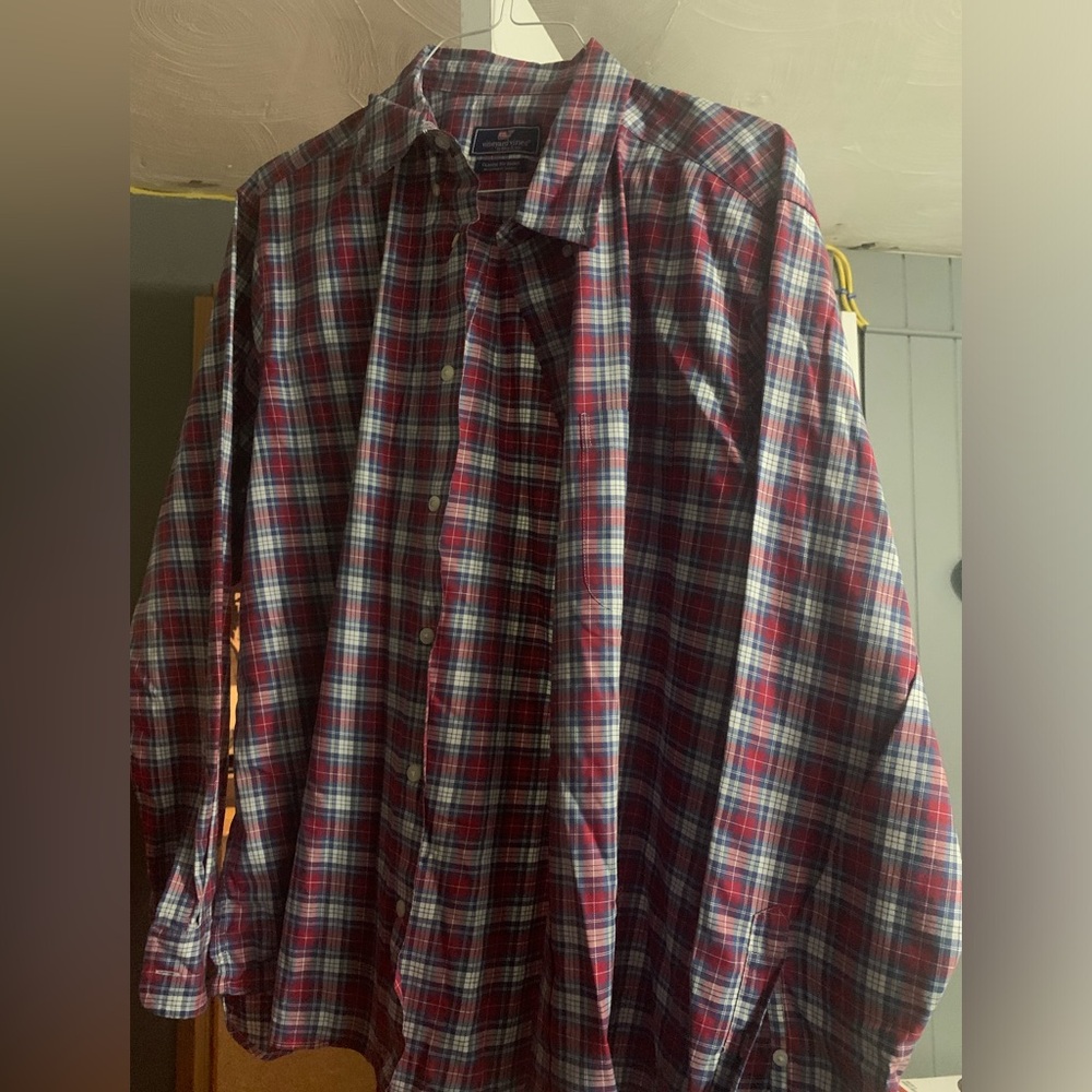Vineyard vines long sleeve dress shirt classic  large